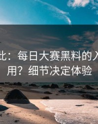 原来如此：每日大赛黑料的入口怎么用？细节决定体验