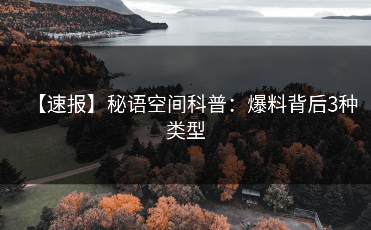 【速报】秘语空间科普：爆料背后3种类型