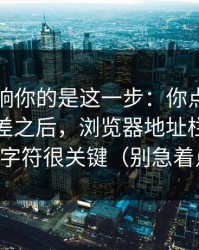 真正影响你的是这一步：你点开万里长征反差之后，浏览器地址栏里的这串字符很关键（别急着点）