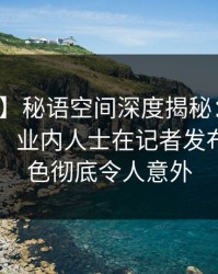 【震惊】秘语空间深度揭秘：八卦风波背后，业内人士在记者发布会的角色彻底令人意外