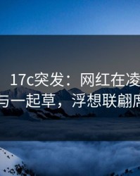【爆料】17c突发：网红在凌晨两点被曝曾参与一起草，浮想联翩席卷全网