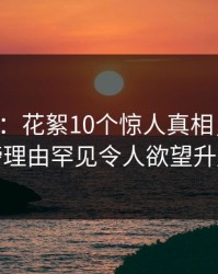 17c盘点：花絮10个惊人真相，明星上榜理由罕见令人欲望升腾